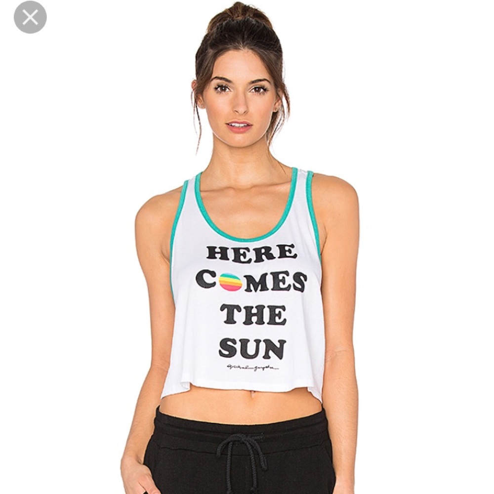 Here comes the sun crop tank